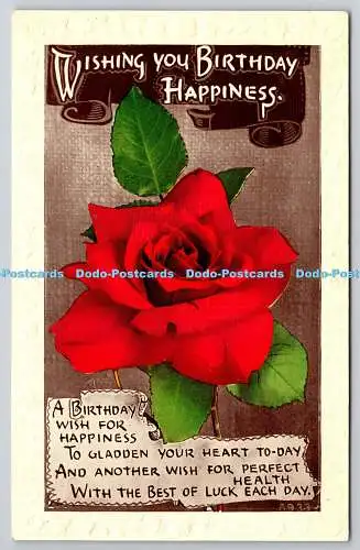 R759363 Ich wünsche dir Geburtstag Glück Rose Postkarte