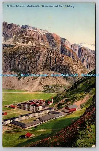 R759370 Gotthardstrasse Andermatt Kaserner und Fort Bazberg E Goetz Luzern