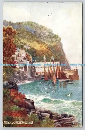 R759411 Clovelly Der Hafen Raphael Tuck und Söhne Oilette Postkarte 7233 1969