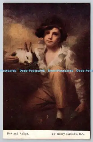 R759481 Boy and Rabbit Eyre and Spottiswoode No 6488 Sir Henry Raeburn