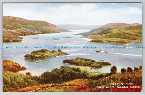 R759523 Kyles of Bute from Above Caladh Castle Valentine and Sons Ltd Kunstfarbe