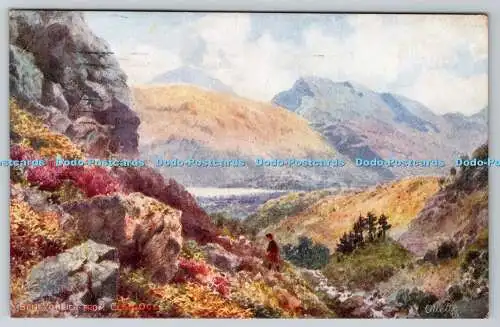 R759526 Ben Vorlich von Glen Ogle Bonnie Scotland Raphael Tuck and Sons Ltd Öl