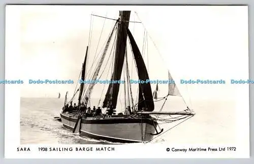 R759553 Sara 1938 Segelkahn Streichholz Pamlin Drucke Conway Maritime Press Ltd RP