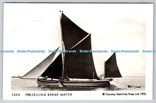 R759554 Sara 1938 Segelkahn Streichholz Pamlin Drucke Conway Maritime Press Ltd RP