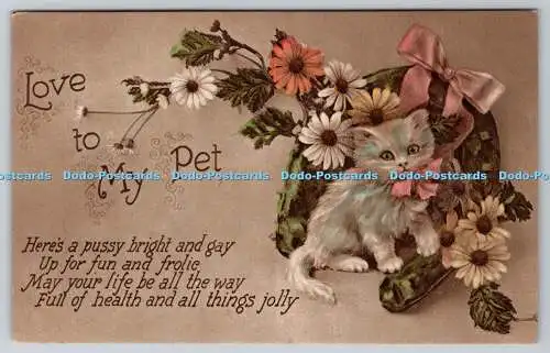 R759666 Love to My Pet Flowers and Cat Serie W 1538 1