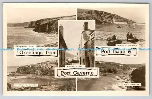 R764503 Grüße aus Port Isaac und Port Gaverne Middle Street George W F Elli