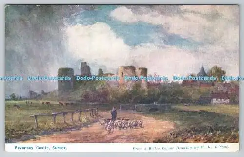 R759972 Sussex Pevensey Castle W H Borrow