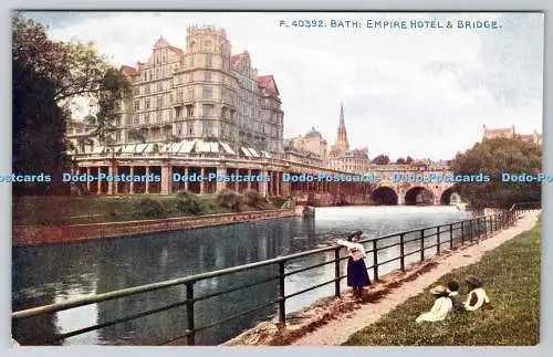 R763095 Bath Empire Hotel and Bridge The Photochrom London Tunbridge Wells Exclu