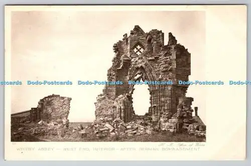 R764801 Whitby Abbey West End Interior After German Bombardement H M Office of Wo