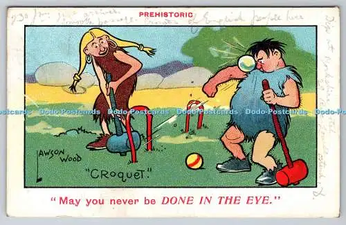 R764856 May You Never Be Done In The Eye Croquet W Davidson London Prehistoric S