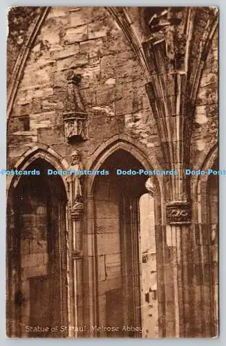 R764903 Melrose Abbey Statue Of St Paul H D Hood F W H