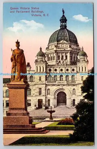 R764926 Victoria B C Queen Victoria Statue und Parlamentsgebäude The Coast Pu