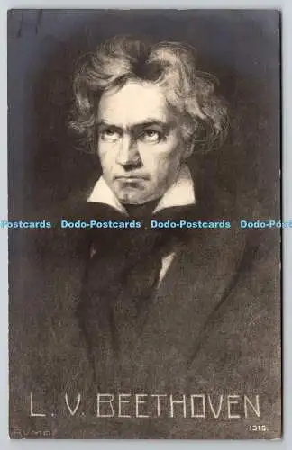 R764957 L V Beethoven Postkarte