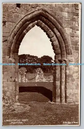 R764963 Basingwerk Abbey Arch in S Aisle H M Office of Works PM Liverpool 1937