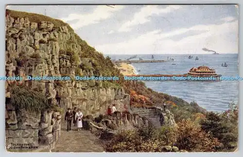 R763329 Folkestone Zig Zag Path and Pier J Salmon Sevenoaks England A R Quinton