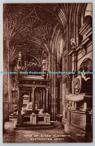 R765018 Westminster Abbey Tomb of Queen Elizabeth Valentine Sepiatype Series