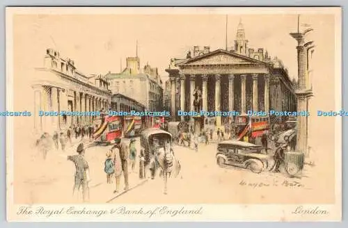 R763355 London The Royal Exchange and Bank of England A B C