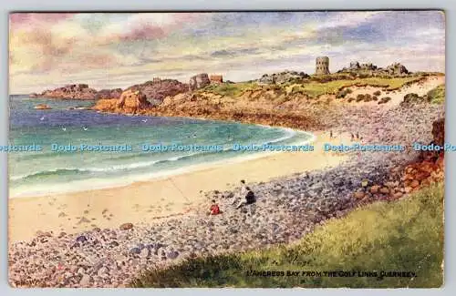 R763459 Guernsey L Ancress Bay von den Golf Links J Salmon Sevenoaks England C