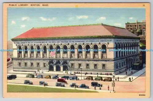 R763489 Boston Mass Public Library Tichnor Qualitätsansichten Tichnor Bros