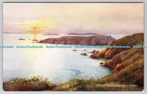 R763503 Isle of Brecqhou From Sark J Salmon Sevenoaks England C G Blampied