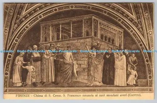 R763527 Firenze Chiesa Di S Croce S Francesco Rinunzia ai Suoi Mondani Averi Gio