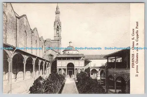 R763528 Firenze Chiesa S Croce Il Primo Chiostro Con la Cappella Pazzi