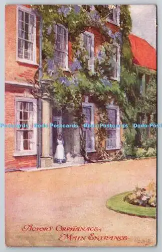 R765252 Schauspieler Waisenhaus Haupteingang Kunst Werbung Serie PM Leicester 1934