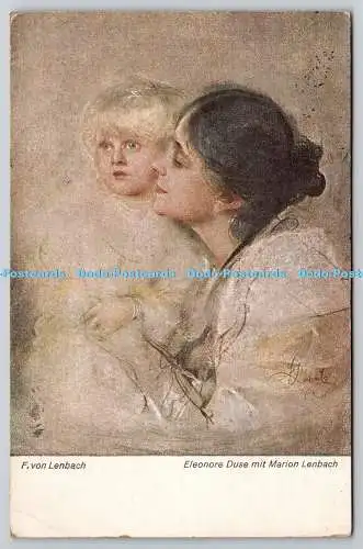 R765277 Eleonore Duse Mit Marion Lenbach F Von Lenbach Hanfstaengl Künstlerkarte