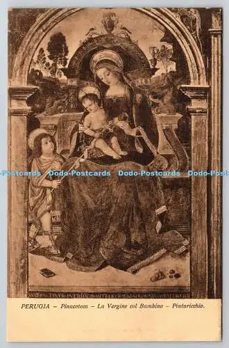 R765345 Perugia Pinacoteca La Vergine col Bambino Pinturicchio Libreria Terese