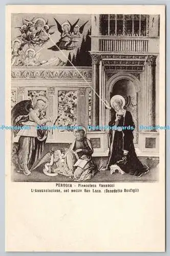 R765349 Perugia Pinacoteca Vannucci L Annunziazione nel Mezzo San Luca Benedetto