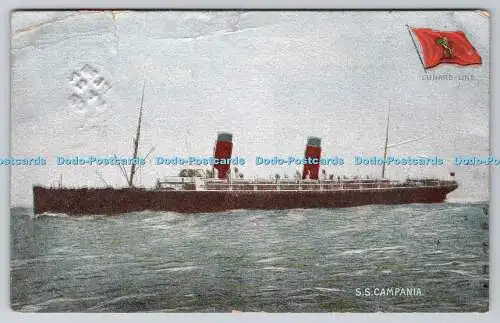 R763681 S S Campania PM Devonport 1908