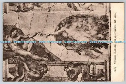R765451 Roma Vaticano Michelangiolo La Creazione dell Uomo Alinari