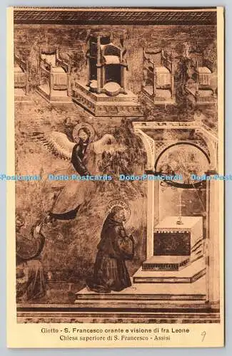 R765603 Assisi Giotto S Francesco Orante e Visione di Fra Leone Chiesa Superiore