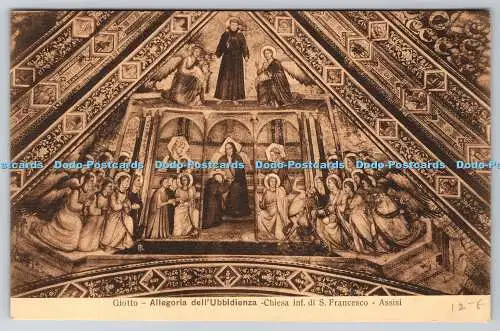 R763939 Giotto Allegoria dell Ubbidienza Chiesa Inf di S Francesco Assisi S T A