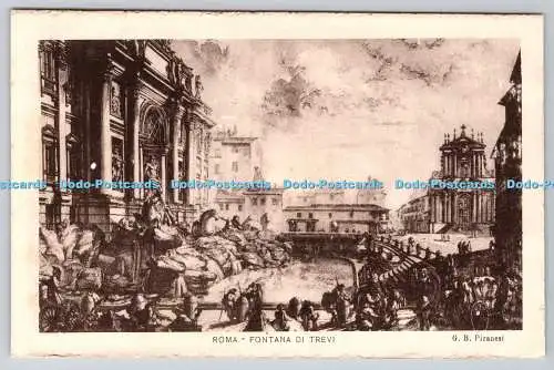 R763980 Roma Fontana Di Trevi G B Piranesi Danesi