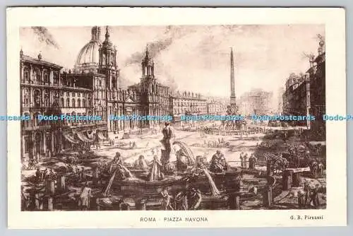 R763981 Roma Piazza Navona G B Piranesi Danesi