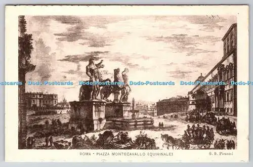 R763982 Roma Piazza Montecavallo Quirinale G B Piranesi Danesi