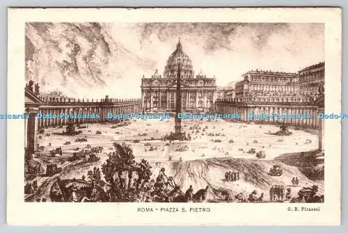 R763987 Roma Piazza S Pietro G B Piranesi Danesi