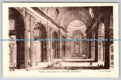 R763988 Roma Basilica Di S Pietro Interno G B Piranesi Danesi