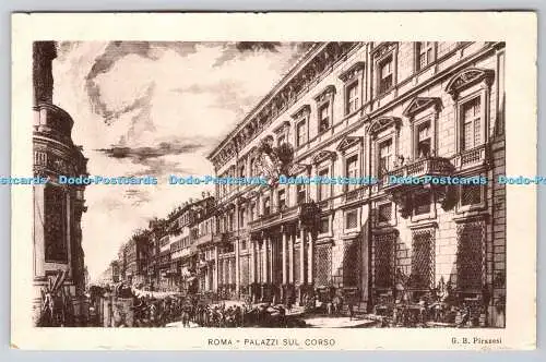 R763993 Roma Palazzi Sul Corso G B Piranesi Danesi