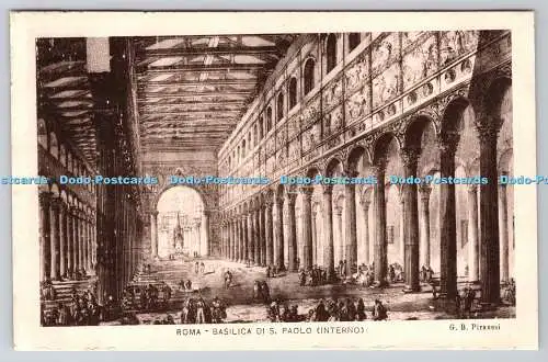 R763995 Roma Basilica Di S Paolo Interno G B Piranesi Danesi