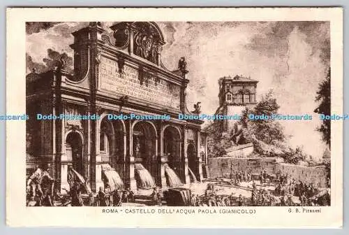 R763997 Roma Castello Dell Acqua Paolo Gianicolo G B Piranesi Danesi