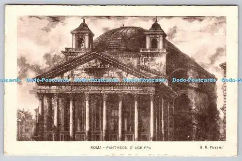 R763998 Roma Pantheon D Agrippa G B Piranesi Danesi