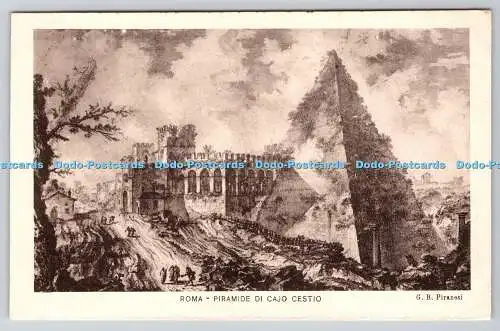 R764006 Roma Piramide de Cajo Cestio G B Piranesi Danesi