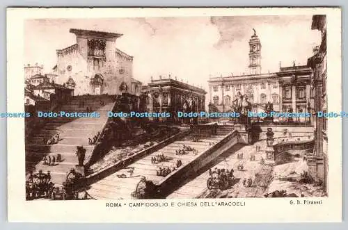 R764013 Roma Campidoglio E Chiesa Dell Aracoeli G B Piranesi Danesi