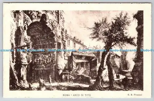 R764018 Roma Arco Di Tito G B Piranesi Danesi