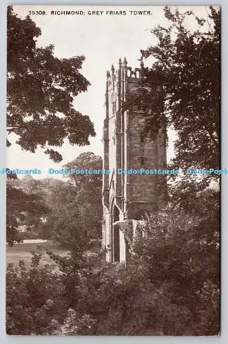 R765718 Richmond Grey Friars Tower Photochrom London Tunbridge Wells Sepiatone S