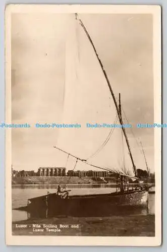 R765747 Luxor Nil Segelboot und Luxor Tempel K Lambelet Lehnert und Landrock