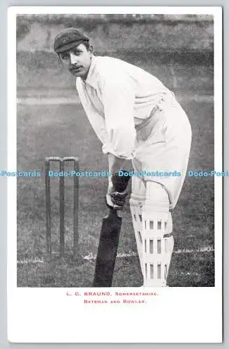 R765763 Somersetshire L C Braund Batsman and Bowler John Walker Warner Team Seri