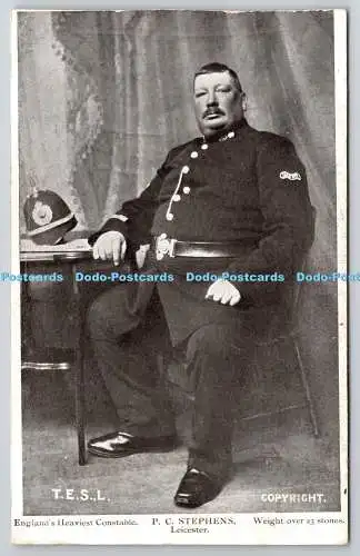 R765769 England Heaviest Constable P C Stephens T E S L